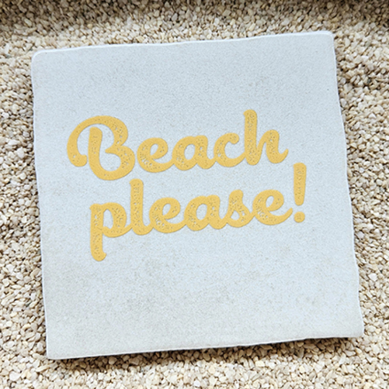 Tegeltje Beach please