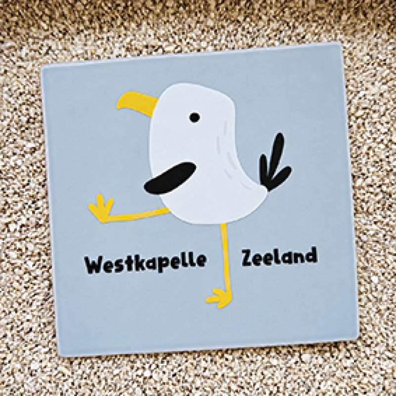Tegeltje Manfred Meeuw Westkapelle