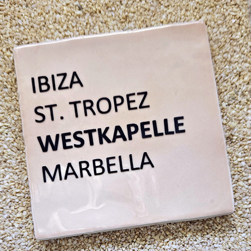 Tegeltje Westkapelle - Ibiza - Donkerblauw