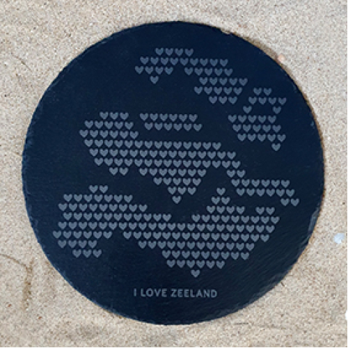 Onderzetter Leisteen groot Zeeland hartjes
